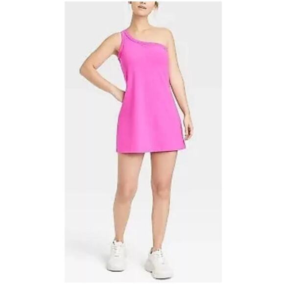 All In Motion Girls Dark Violet Asymmetrical Fashion Active Dress Size M - Picture 1 of 6